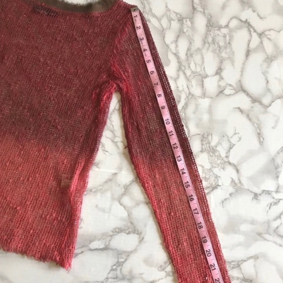 Orange Ombré Mesh Top - Picture 10 of 12